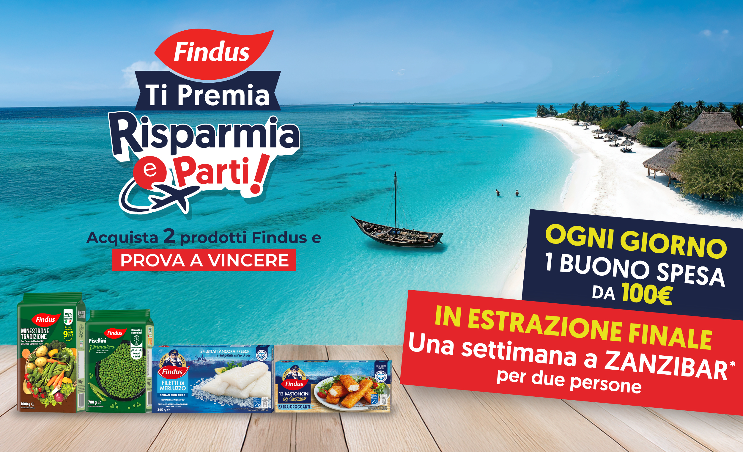 immagine desktop del concorso Findus ti premia: risparmia e parti!